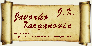 Javorko Karganović vizit kartica